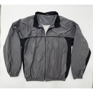 Mens Vintage Cheetah Gray Zip‎ Up Jacket